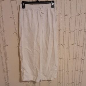 Kids White Linen Pants